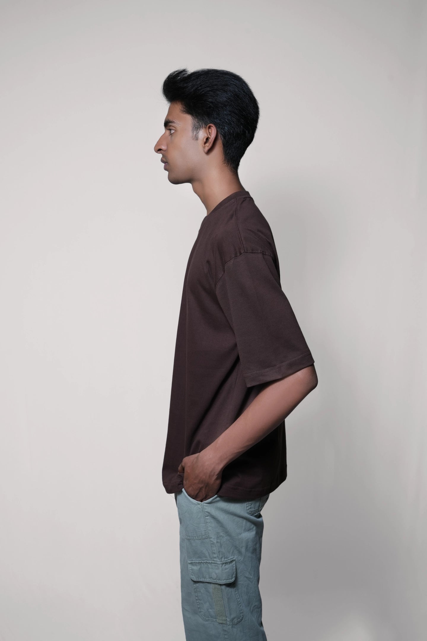 Earthy Brown Solid Oversize Premium Unisex T-shirt