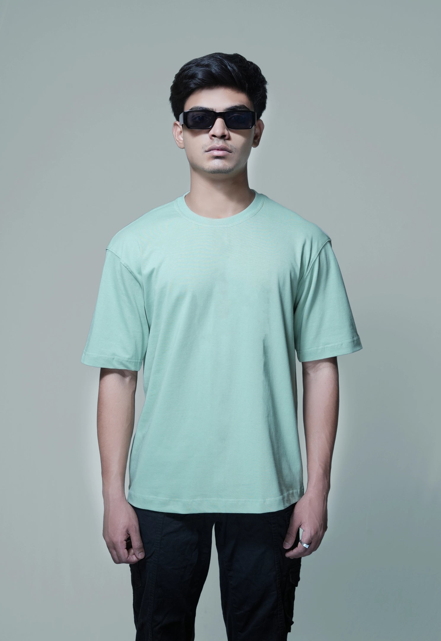 Sage Green Solid Oversize Premium Unisex T-shirt