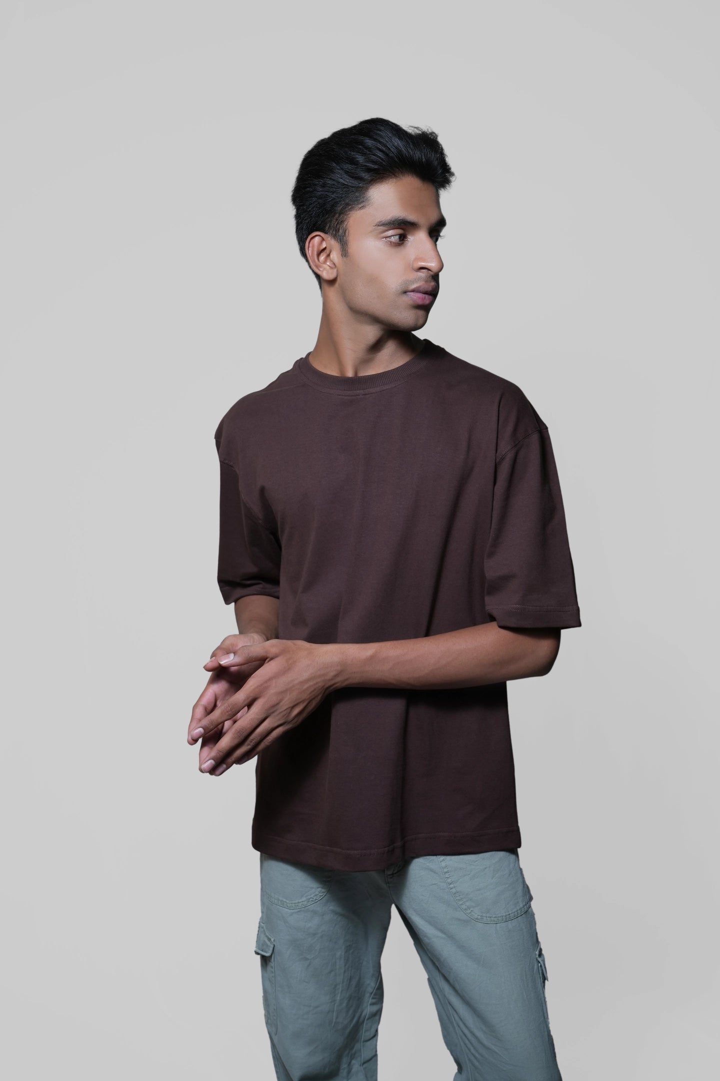 Earthy Brown Solid Oversize Premium Unisex T-shirt