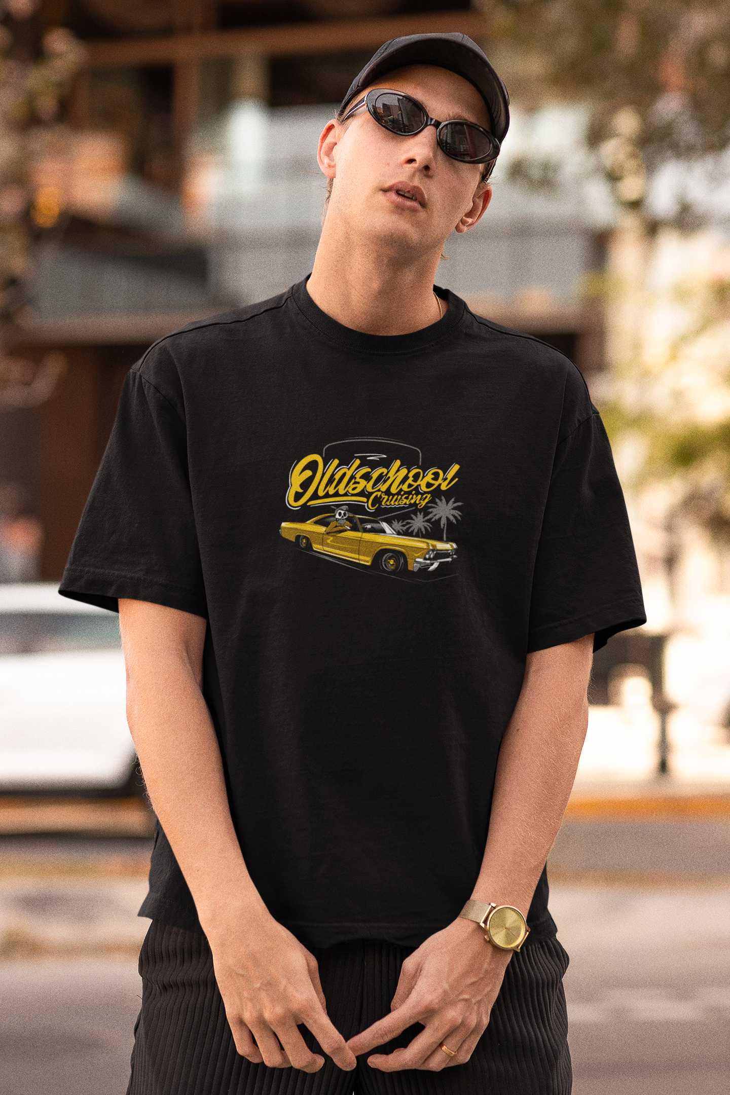 Old School Cruising Oversize Premium Unisex T-shirt