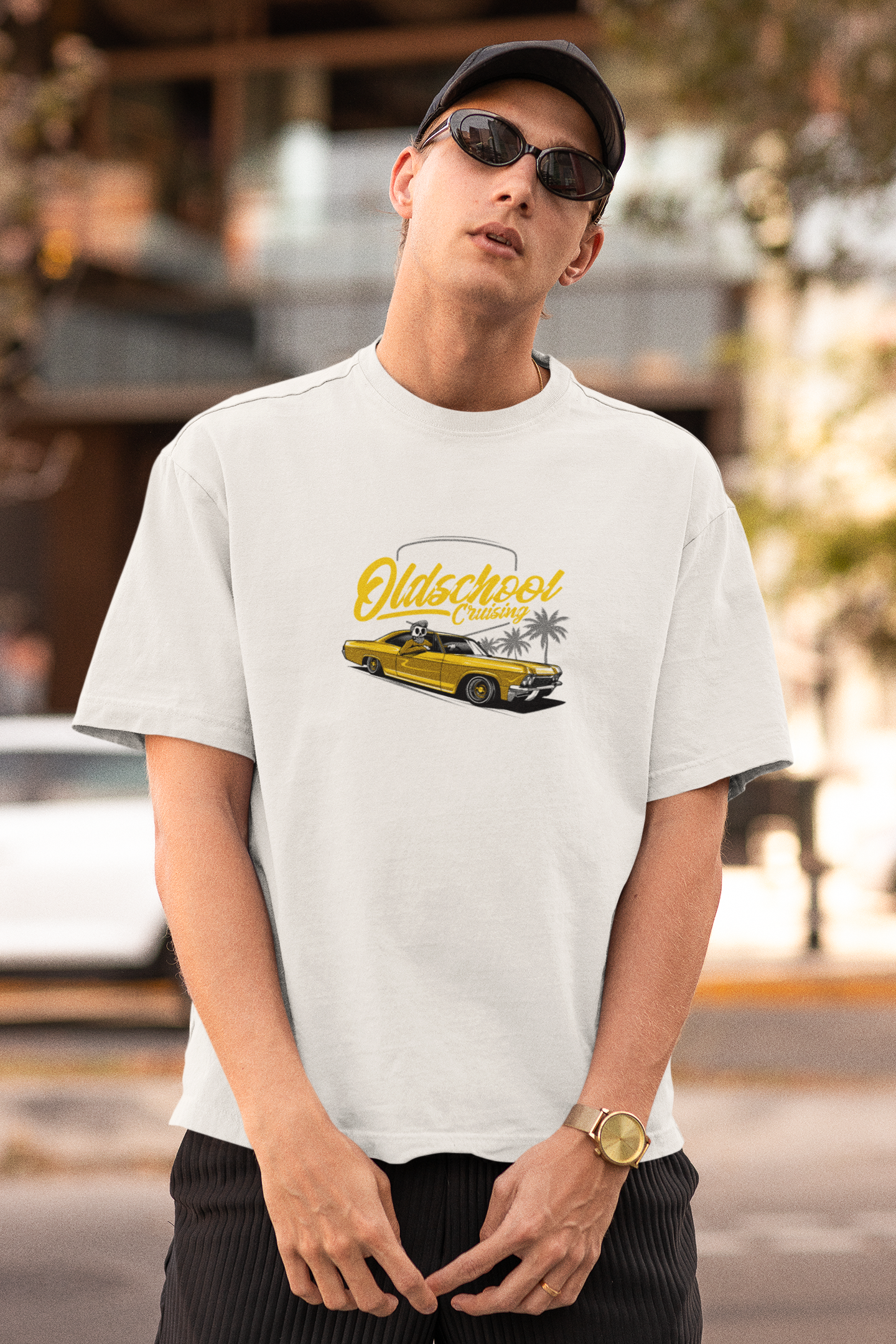 Old School Cruising Oversize Premium Unisex T-shirt